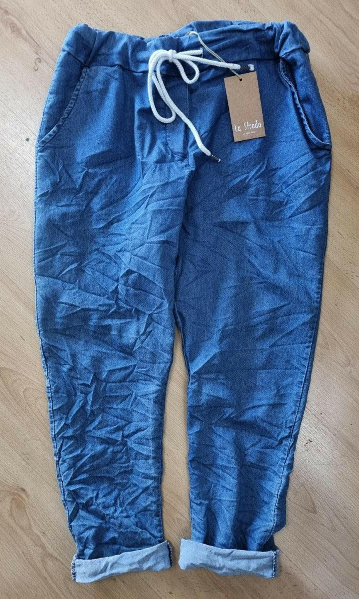 LSP21-605 La Strada Italian Pant Denim Stretch.