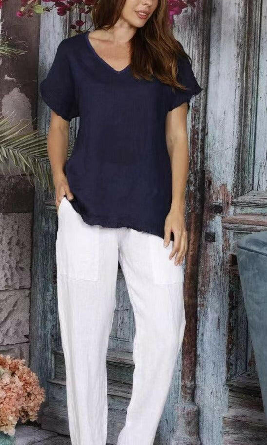 LSP21-891 La Strada Italian Linen Pants.