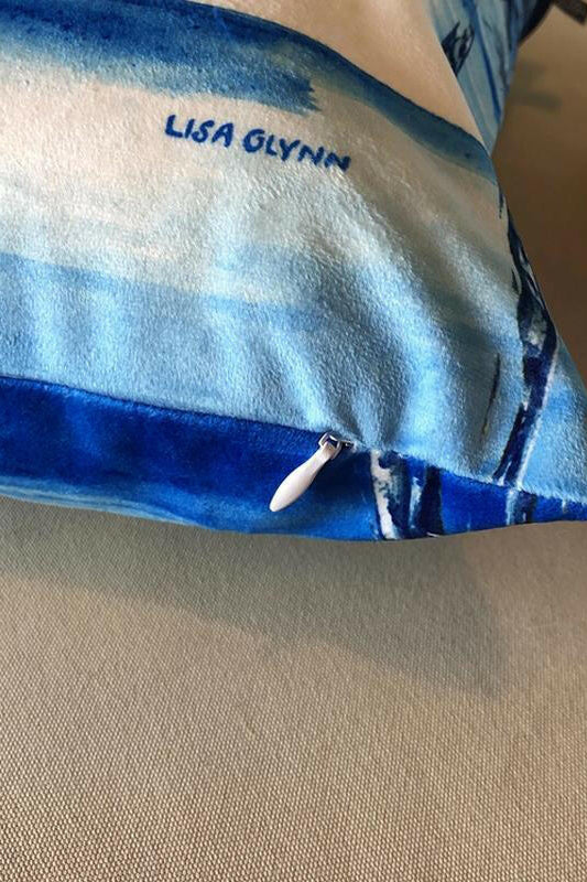 Cockatoo with Hibiscus Cushion Cover 45 x 45 cm.