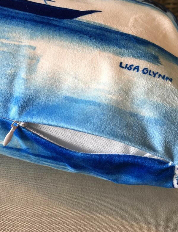 Cockatoo with Hibiscus Cushion Cover 45 x -45cm Soft Plush Double Printed.