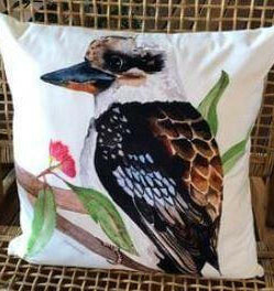 Kookaburra Cushion Cover Soft Plush Double Printed.