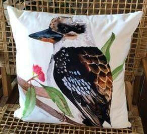 Kookaburra Cushion Cover Soft Plush Double Printed.