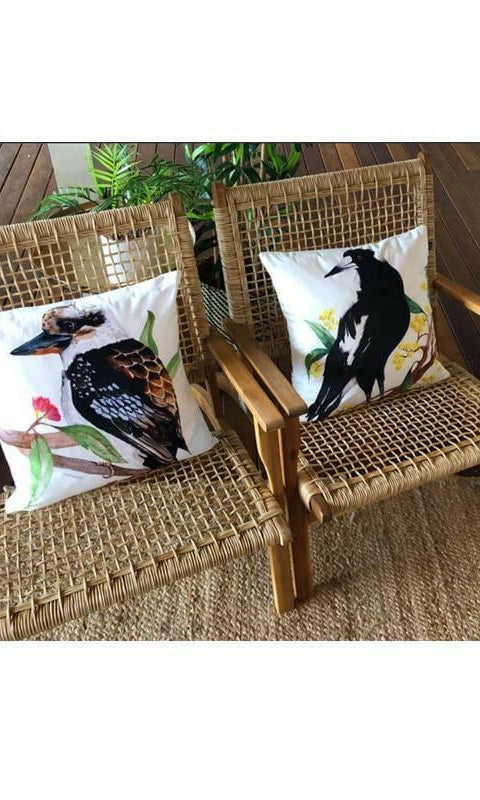 Magpie Cushion Cover 45 x -45cm Soft Plush Double Sided.