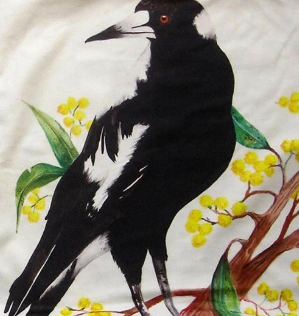 Magpie Cushion Cover 45 x -45cm Soft Plush Double Sided.