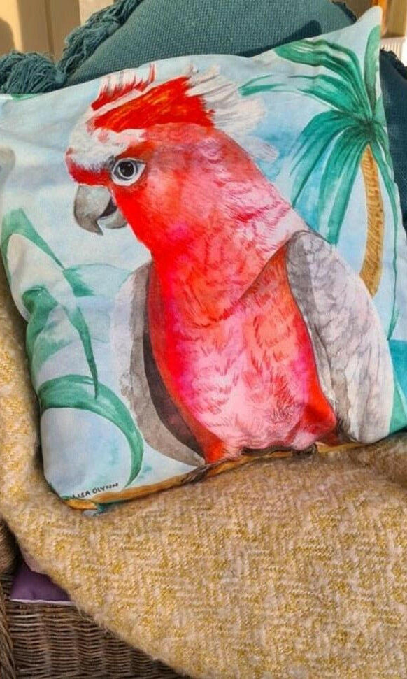 Major Mitchell Aqua Cushion Cover 45 x -45cm Soft Plush Double Printed.