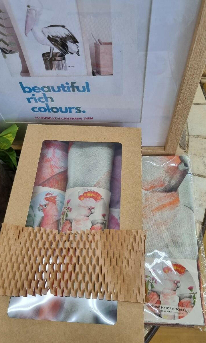 Australian Native Birds Gift Box Sets of Tea Towels.