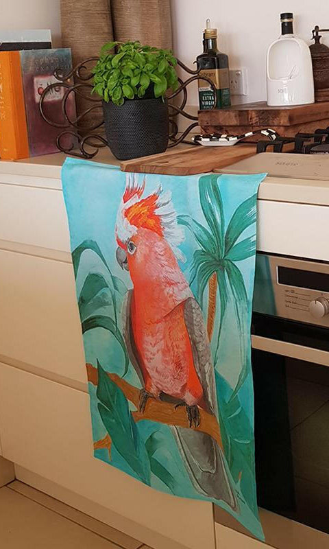Major Mitchell Aqua Tea Towel 100% Cotton.
