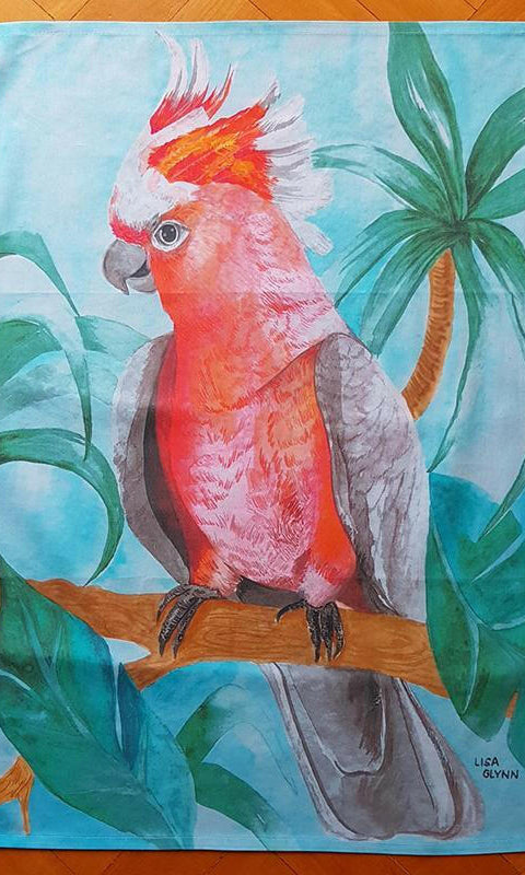 Major Mitchell Aqua Tea Towel 100% Cotton.