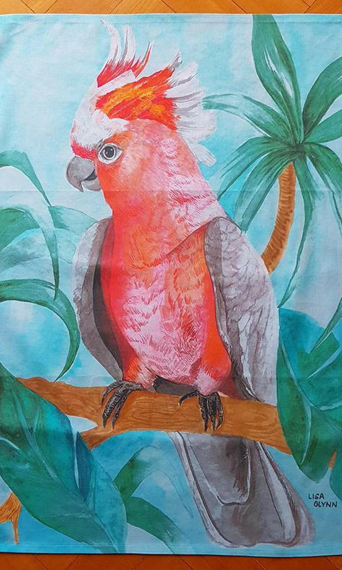 Major Mitchell Aqua Tea Towel 100% Cotton.