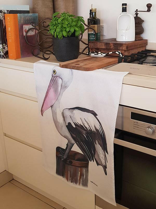 Pelican Tea Towel 100% Cotton.