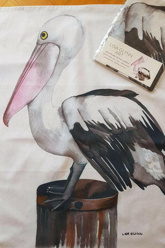 Pelican Tea Towel 100% Cotton.