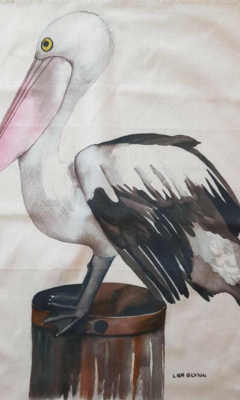 Pelican Tea Towel 100% Cotton.
