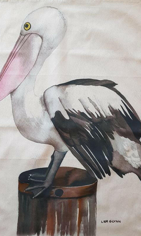 Pelican Tea Towel 100% Cotton.