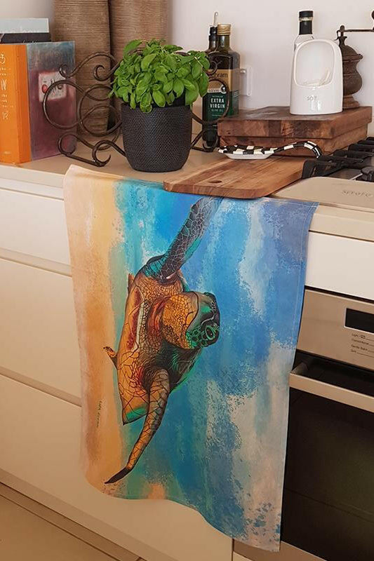 Australian Green Sea Turtle Tea Towel.