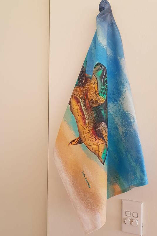 Australian Green Sea Turtle Tea Towel.