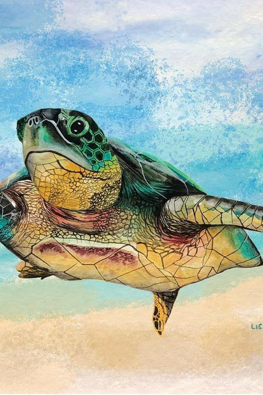 Australian Green Sea Turtle Tea Towel.