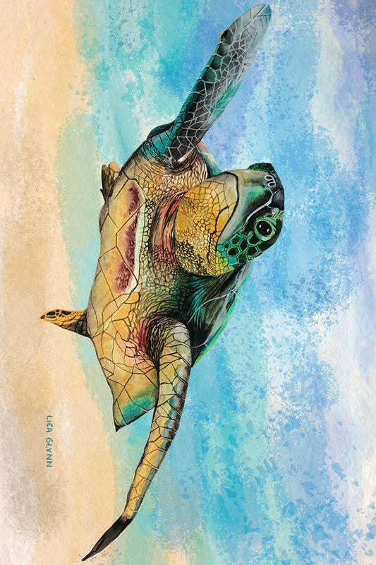 Australian Green Sea Turtle Tea Towel.