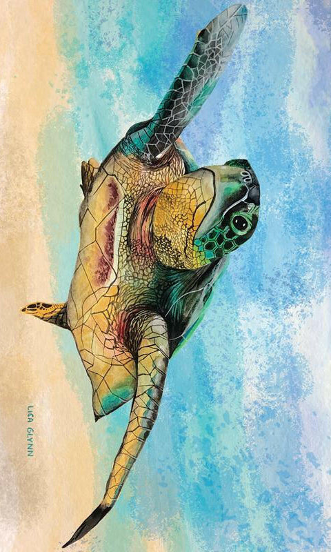 Australian Green Sea Turtle Tea Towel.