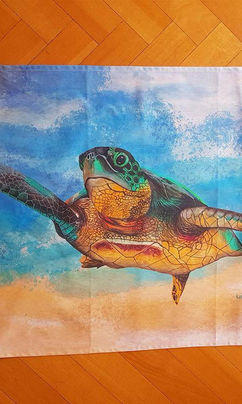 Australian Green Sea Turtle Tea Towel.