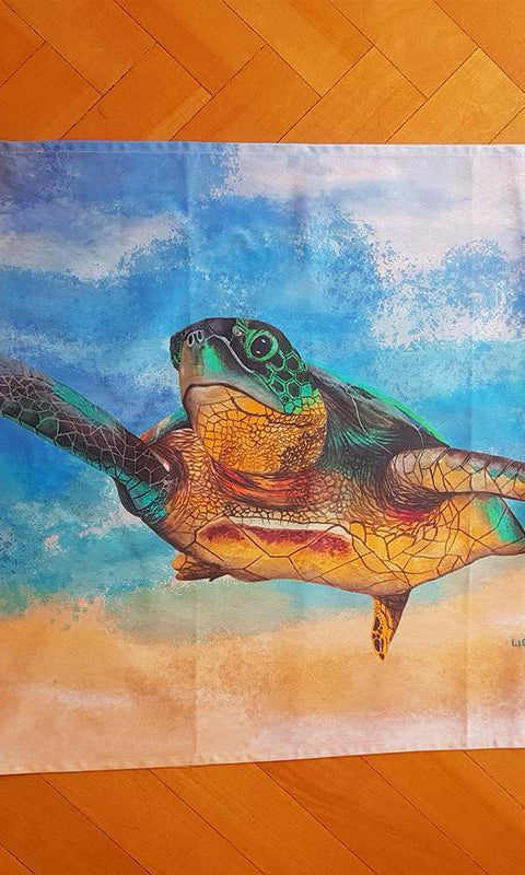 Australian Green Sea Turtle Tea Towel.