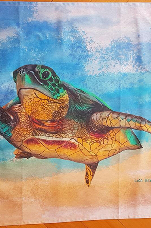 Australian Green Sea Turtle Tea Towel.