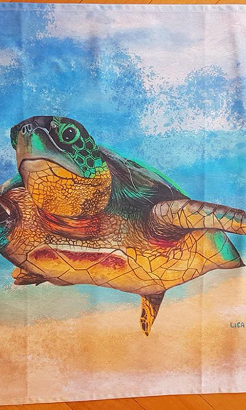 Australian Green Sea Turtle Tea Towel.