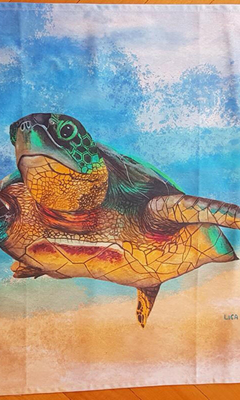 Australian Green Sea Turtle Tea Towel.