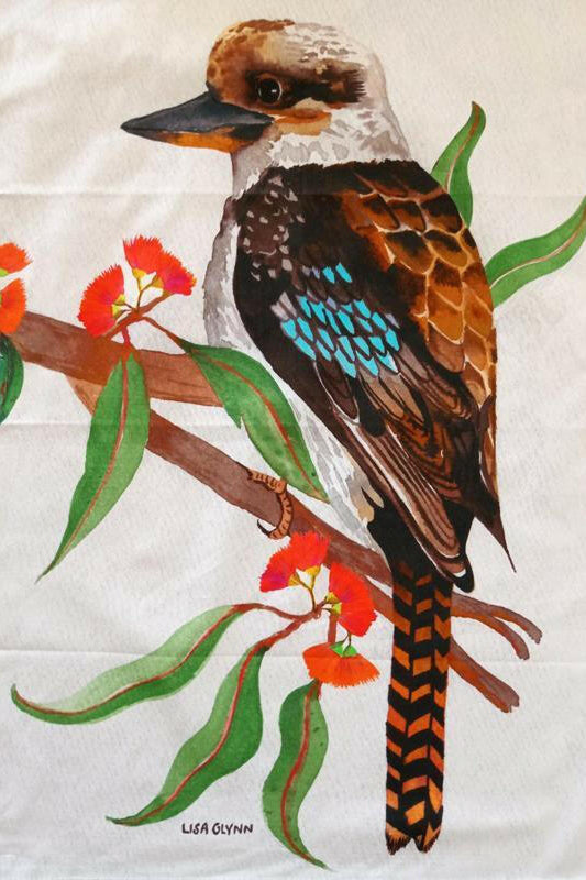 Kookaburra Tea Towel 100% Cotton Designed in Australia.