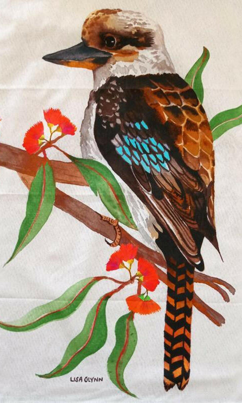 Kookaburra Tea Towel 100% Cotton Designed in Australia.