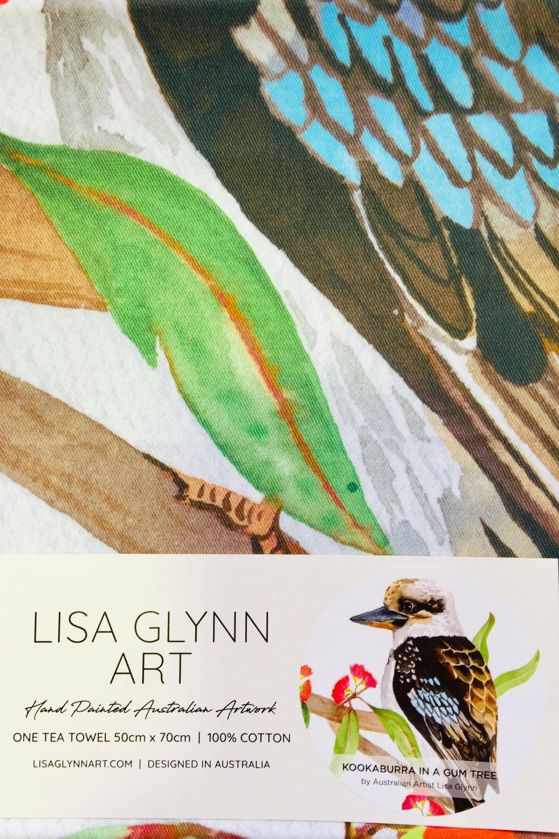 Kookaburra Tea Towel 100% Cotton Designed in Australia.