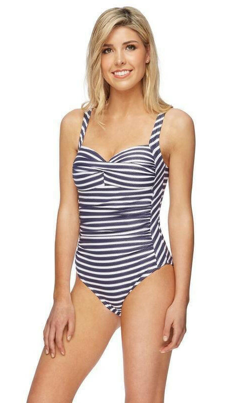 NG2976AFN Niptuck Navy Stripe One Piece.
