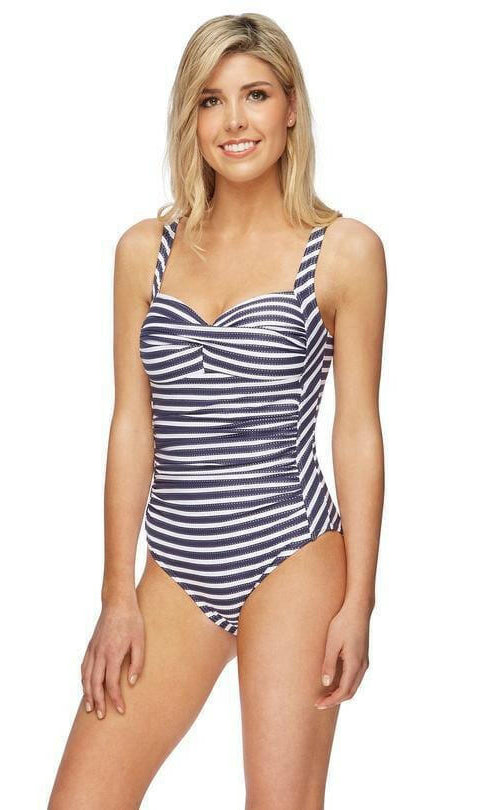 NG2976AFN Niptuck Navy Stripe One Piece.