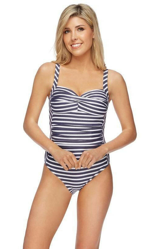NG2976AFN Niptuck Navy Stripe One Piece.