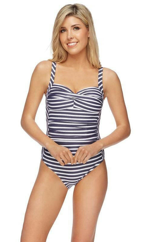 NG2976AFN Niptuck Navy Stripe One Piece.