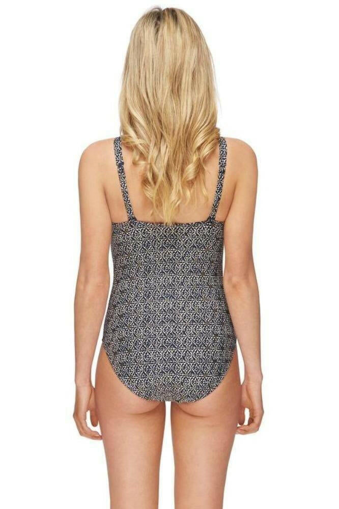 Niptuck Nautical Navy Twist Front Onepiece.