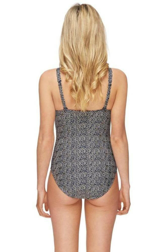 Niptuck Nautical Navy Twist Front Onepiece.