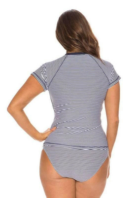 Nip Tuck Zip Through Multifit Short Sleeve Rashie - Bond Eye.