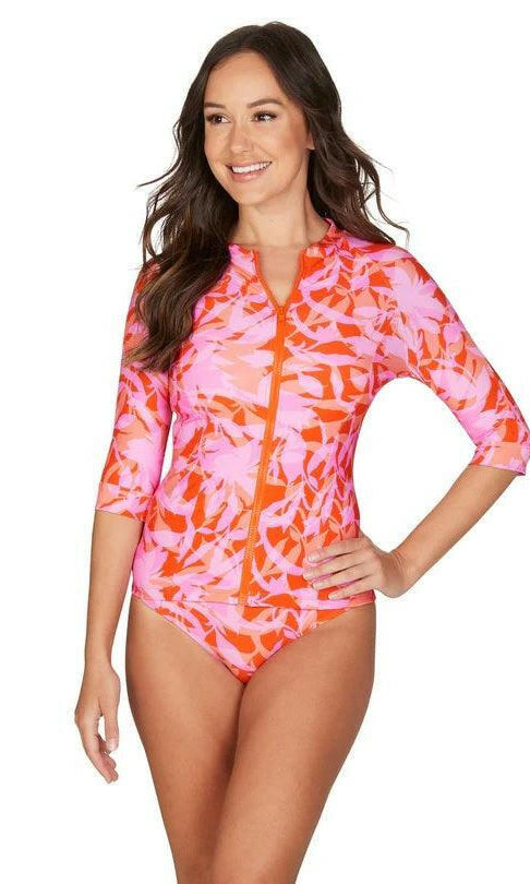 Niptuck Blue Animal Magic Red Eclipse Yvonne Sunsafe Top Rash Vest.