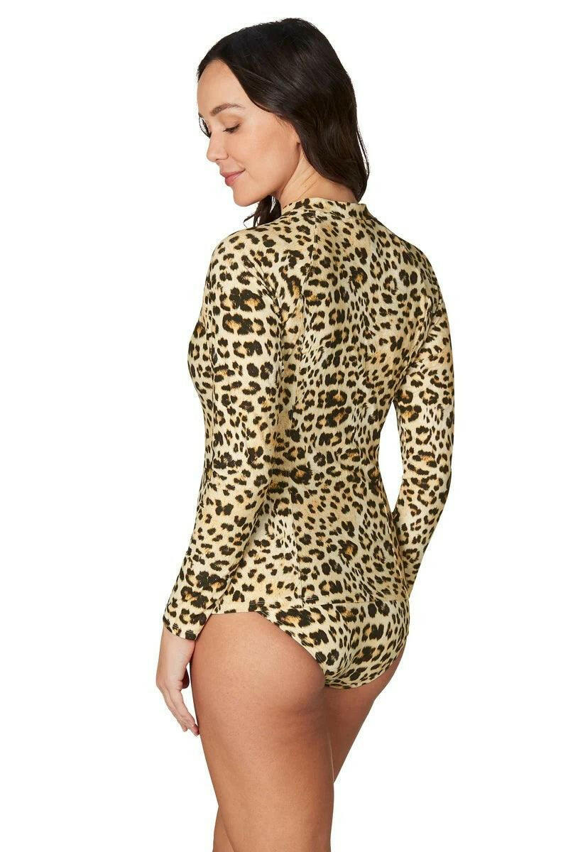 Niptuck Blue Animal Magic Yolanda Long Sleeve Rash Top Natural.