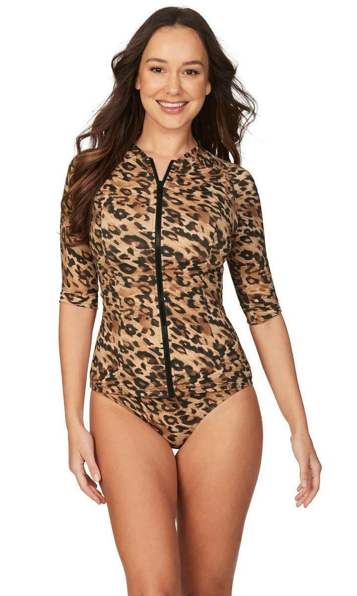 Niptuck NO5290SGN Serengeti Bay Yvonne Mid Sleeve Sun Safe Top Natural.