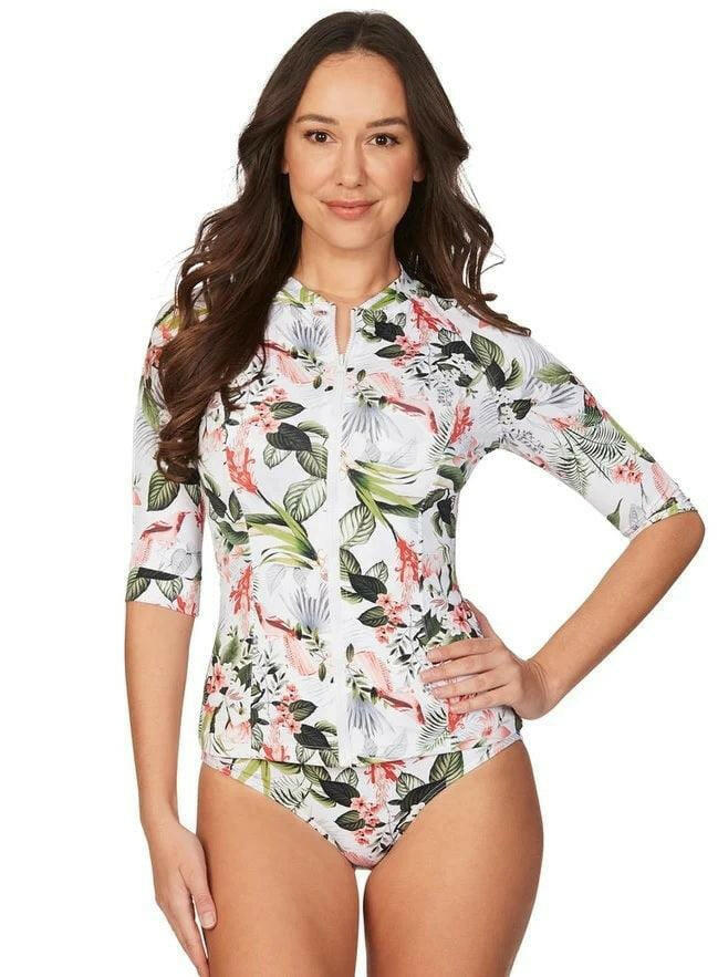 Niptuck NO5290WIW Isle of Waimea Yvonne Mid Sleeve Sun Safe Top.