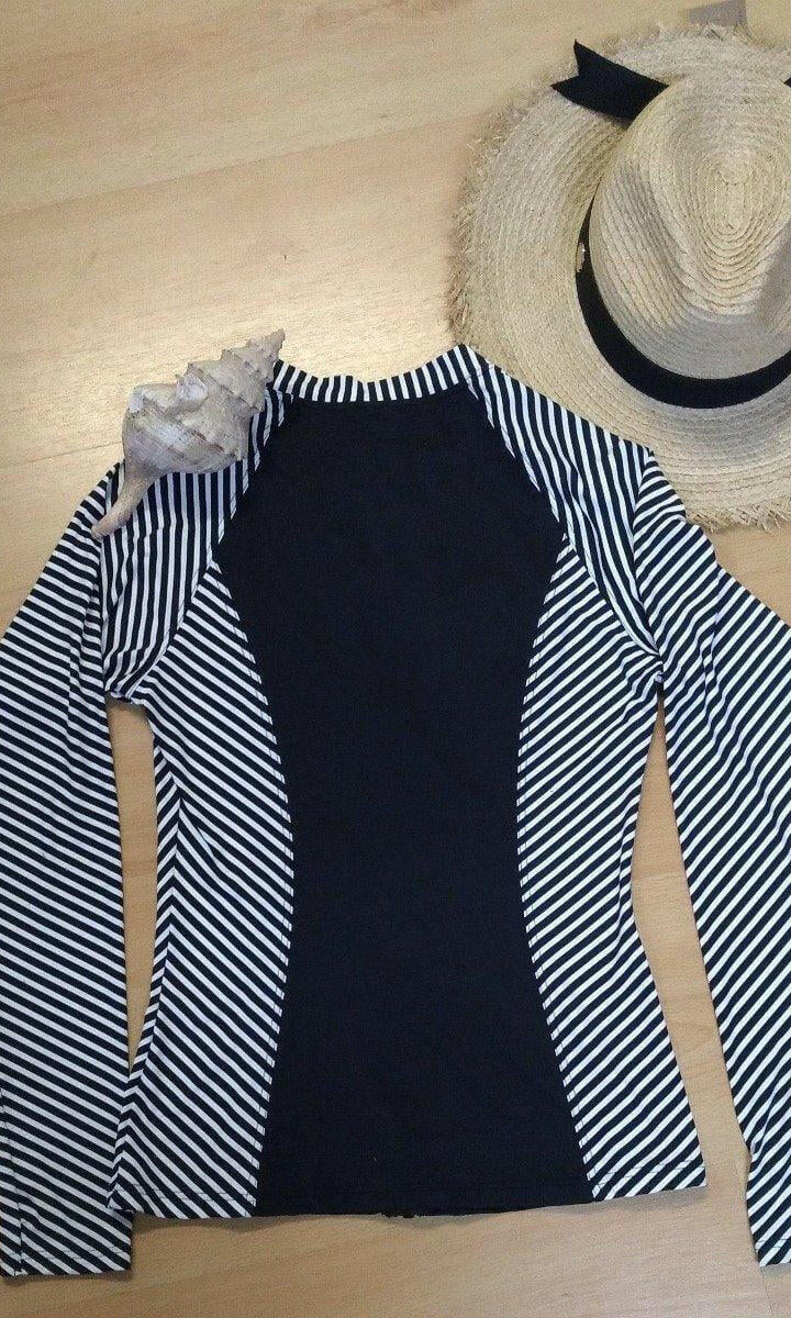 Niptuck TO5283PKTS Rash Top Black with Torino Stripes.