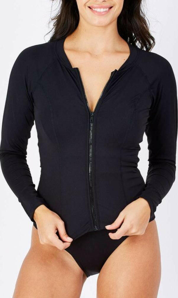 TO5283PK Niptuck Long Sleeve Balck Rash Vest.