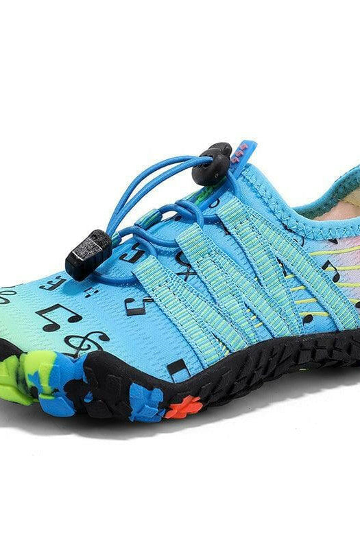 Aqua Shoes for Kids - Neoprene Non Slip Rubber Sole Beach Shoes - Music Notes.