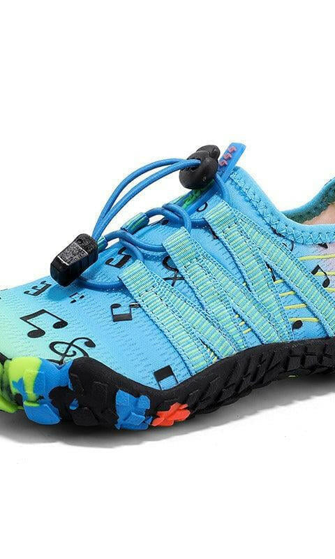 Aqua Shoes for Kids - Neoprene Non Slip Rubber Sole Beach Shoes - Music Notes.