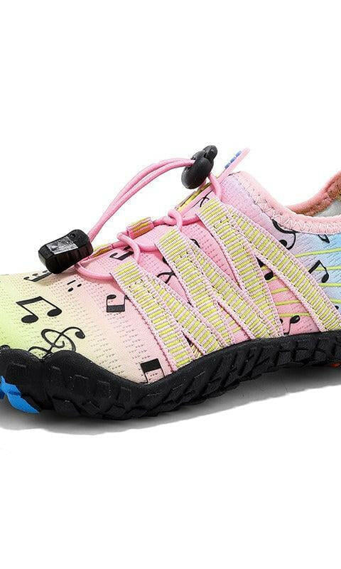 Aqua Shoes for Kids - Neoprene Non Slip Rubber Sole Beach Shoes - Music Notes.
