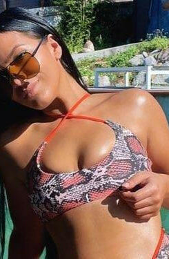 Brazilian Bikini Top Snake Print Reversible.