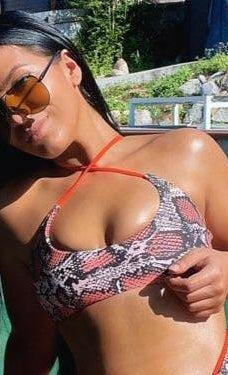 Brazilian Bikini Top Snake Print Reversible.