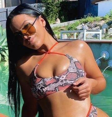 Brazilian Bikini Top Snake Print Reversible.