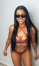 Brazilian Bikini Top Snake Print Reversible.